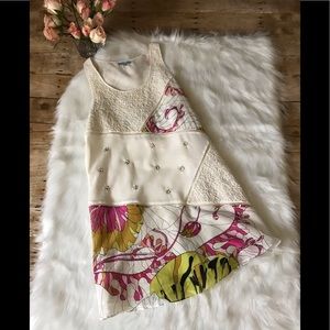 Anthropologie Leifnotes patchwork artistic size 8
